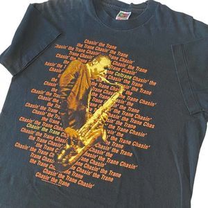Vintage John Coltrane Shirt Large Chasin' The Trane Single Stitch Jazz Saxaphone